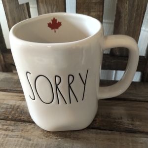 RAE DUNN Sorry Mug - Canadian Exclusive - New and Unused - HTF